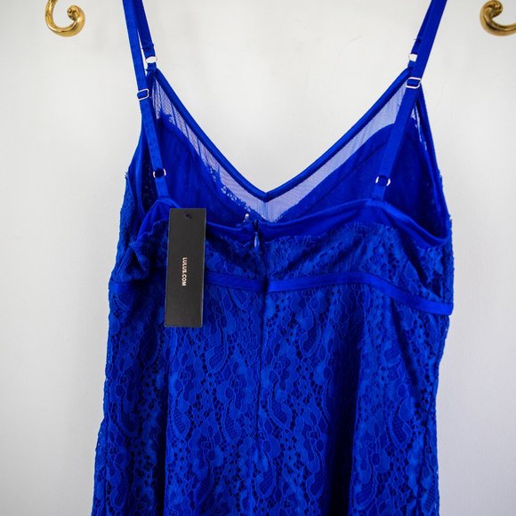 LULUS EXCLUSIVE!  Cobalt Lace Dress NWT - Picture 5 of 6
